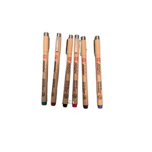 Sakura Pigma Brush Pens - Set of 6 Archival, Waterproof, Assorted Colors